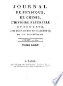 Journal de physique, de chimie, d'histoire naturelle avec des planches en taille-douce par Jean-Claude Lamétherie