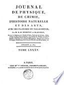 Journal de physique, de chimie, d'histoire naturelle avec des planches en taille-douce par Jean-Claude Lamétherie