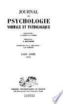 Journal de psychologie normale et pathologique