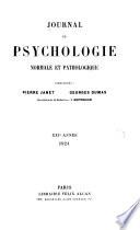 Journal de psychologie normale et pathologique