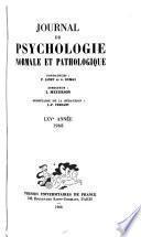 Journal de psychologie normale et pathologique