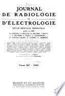 Journal de radiologie, d'électrologie & archives d'électricité médicale