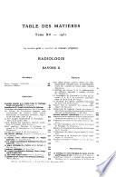 Journal de radiologie, d'électrologie & archives d'électricité médicale