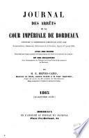 Journal des arrêts de la cour impériale de Bordeaux