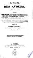 Journal des avoués, ou recueil général des lois ...