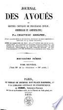 Journal des avoués, ou recueil général des lois ...