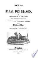 Journal des haras, chasses, et courses de chevaux, des progrès des sciences zooïatriques et de médecine comparée