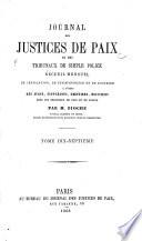 Journal des justices de paix et des tribunaux de simple police