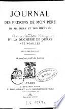 Journal des prisons de mon père de ma mère et des miennes