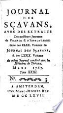 Journal des sçavans pour l'année ...