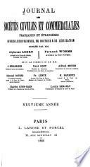 Journal des sociétés civiles et commerciales françaises et étrangères