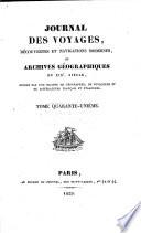 Journal des voyages, découvertes et navigations modernes, ou, Archives géographiques et statistiques du 19e siècle