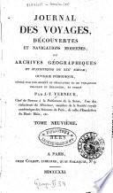 Journal des voyages, découvertes et navigations modernes ou archives géographiques et statistiques du 19ème siècle