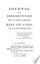 Journal du dernier voyage du Cen. Dolomieu dans les Alpes