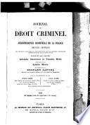 Journal du droit criminel, ou jurisprudence criminelle de la France