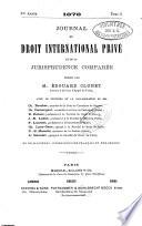 Journal du droit international prive et de la jurisprudence comparee (etc.)