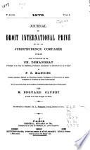Journal du droit international privé et de la jurisprudence comparée