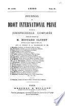 Journal du droit international privé et de la jurisprudence comparée