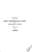 Journal du droit international privé et de la jurisprudence comparée