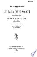 Journal du voyage du Michel de Montaigne en Italie par la Suisse et l'Allemagne en 1580 et 1581