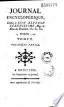 Journal encyclopédique... [Ed. Pierre Rousseau]