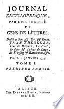 Journal Encyclopédique, Par Une Societe De Gens De Lettres [redige par Pierre Rousseau]
