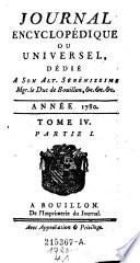 Journal Encyclopédique, Par Une Societe De Gens De Lettres [redige par Pierre Rousseau]