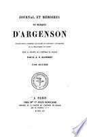 Journal et mémoires du marquis d'Argenson