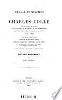 Journal et memoires sur les hommes de lettres les ouvrages dramatiques et les evenements ... du regne de Louis XV (1748-1772).