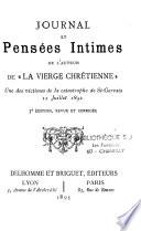 Journal et pensées intimes de l'auteur de La vierge chrétienne
