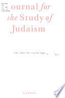 Journal for the Study of Judaism in the Persian, Hellenistic, and Roman Period