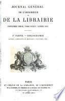 Journal général de l'imprimerie et de la librairie