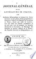 Journal general de la litterature de France