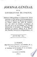 Journal général de la littérature de France