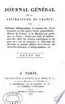 Journal général de la littérature de France