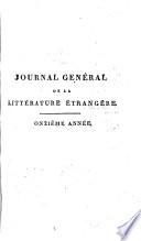 Journal Général De La Littérature Étrangère