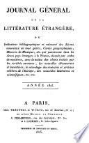 Journal Général De La Littérature Étrangère