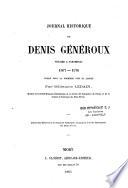 Journal historique de Denis Généroux