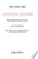 Journal intime: Janvier 1852-mars 1856