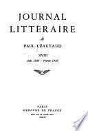 Journal litteraire