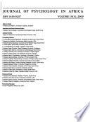 Journal of Psychology in Africa