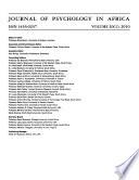 Journal of Psychology in Africa
