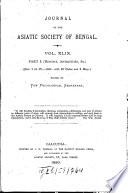 Journal of the Asiatic Society of Bengal