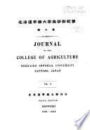 Journal of the College of Agriculture, Hokkaido Imperial University, Sapporo, Japan