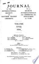 Journal of the International Society of Leather Trades' Chemists