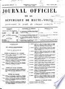 Journal officiel de la République de Haute Volta