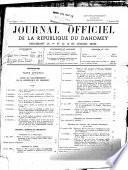 Journal officiel de la République du Dahomey