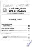 Journal officiel de la République française. Édition des lois et décrets