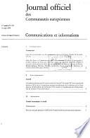 Journal officiel des Communautés européennes