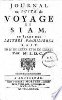 Journal ou Suite du Voyage De Siam